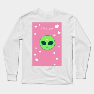 I Love You - Alien Face Long Sleeve T-Shirt